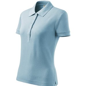 Cotton Heavy 216 - Tricou polo pentru damă albastru deschis