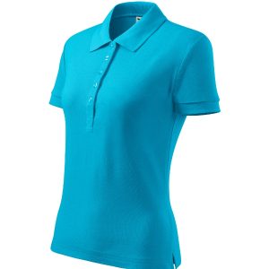 Cotton Heavy 216 - Tricou polo pentru damă turcoaz