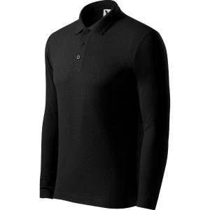 Pique Polo LS 221 - Tricou polo pentru bărbaţi negru