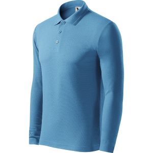 Pique Polo LS 221 - Tricou polo pentru bărbaţi albastru azuriu