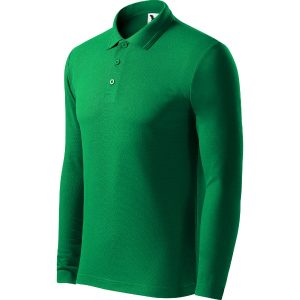 Pique Polo LS 221 - Tricou polo pentru bărbaţi verde mediu