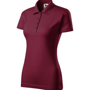 Single J. 223 - Tricou polo pentru damă garnet
