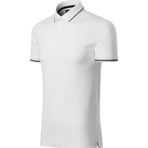 Perfection plain 251 - Tricou polo pentru bărbaţi alb