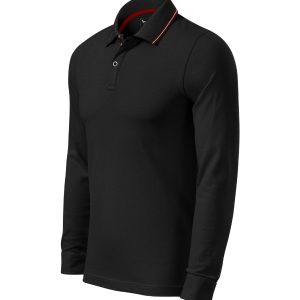 Contrast Stripe LS 258 - Tricou polo pentru bărbaţi negru