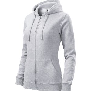 Trendy Zipper 411 - Hanorac pentru damă gri deschis