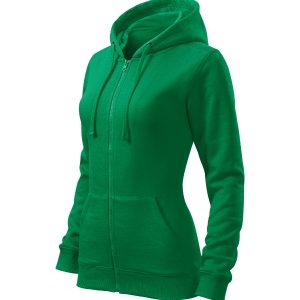 Trendy Zipper 411 - Hanorac pentru damă verde mediu