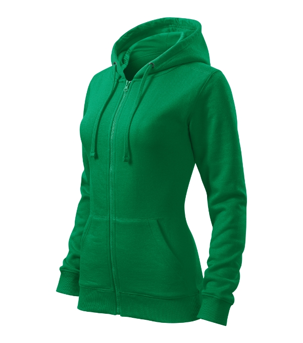 Trendy Zipper 411 - Hanorac pentru damă verde mediu
