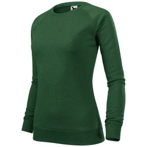 Merger 416 - Hanorac pentru damă verde sticlă melanj