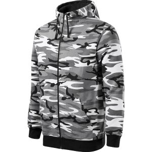 Camo Zipper C19 - Hanorac pentru bărbaţi camuflaj gri