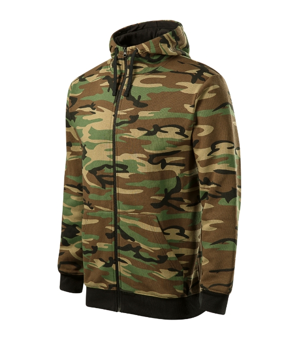 Camo Zipper C19 - Hanorac pentru bărbaţi camuflaj maro
