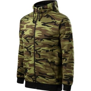 Camo Zipper C19 - Hanorac pentru bărbaţi camuflaj verde