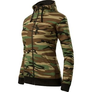 Camo Zipper C20 - Hanorac pentru damă camuflaj maro