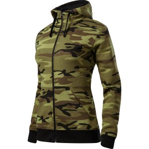 Camo Zipper C20 - Hanorac pentru damă camuflaj verde