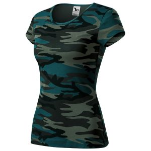 Camo Pure C22 - Tricou pentru damă camouflage petrol