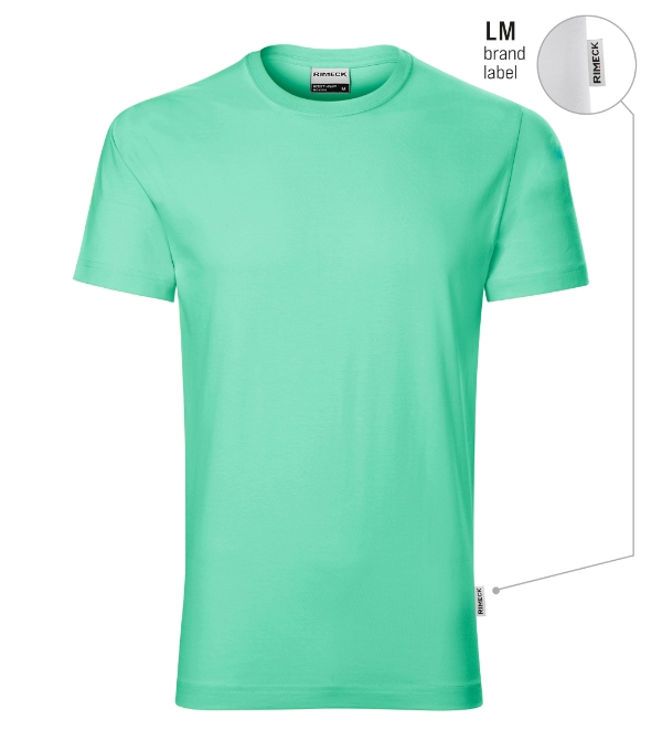 Resist R01 - Tricou pentru bărbaţi verde mentă 95 (brand label)