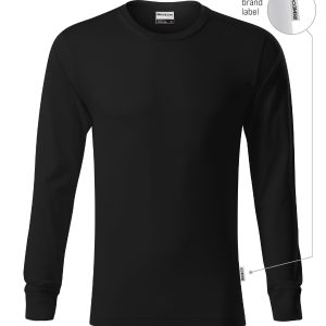 Resist LS R05 - Tricou unisex negru 01 (brand label)