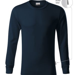 Resist LS R05 - Tricou unisex albastru marin 02 (brand label)
