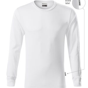 Resist LS R05 - Tricou unisex alb 00 (brand label)