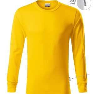 Resist LS R05 - Tricou unisex galben 04 (brand label)