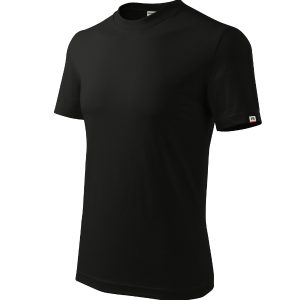 Base R06 - Tricou unisex negru 01 (brand label)