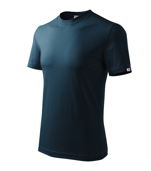 Base R06 - Tricou unisex albastru marin 02 (brand label)