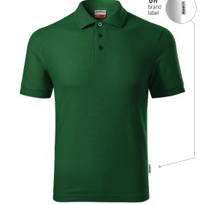 Reserve R22 - Tricou polo pentru bărbaţi verde sticlă 06 (brand label)