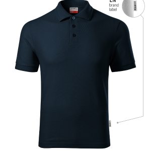Reserve R22 - Tricou polo pentru bărbaţi albastru marin 02 (brand label)
