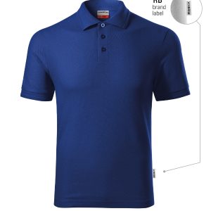 Reserve R22 - Tricou polo pentru bărbaţi albastru regal 05 (brand label)
