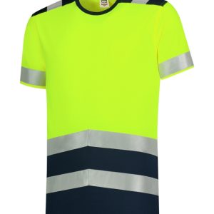 T-Shirt High Vis Bicolor T01 - Tricou unisex galben reflectorizat
