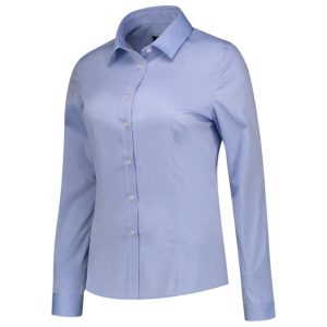 Fitted Stretch Blouse T24 - Cămaşă pentru damă blue
