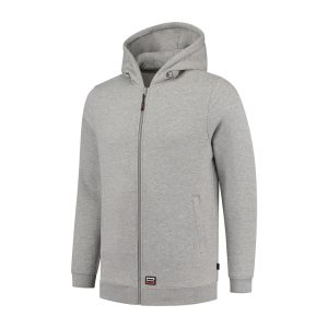 Hooded Sweat Jacket Washable 60°C T44 - Hanorac unisex grey melange