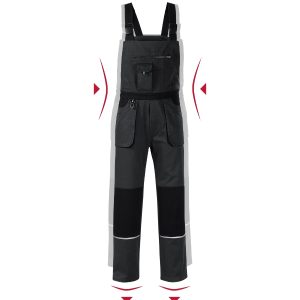 Woody W02 - Salopetă pentru bărbaţi ebony gray