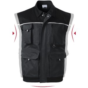 Woody W52 - Vestă de lucru pentru bărbaţi ebony gray