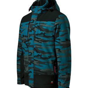 Vertex Camo W56 - Jachetă softshell de iarnă pentru bărbaţi camouflage petrol