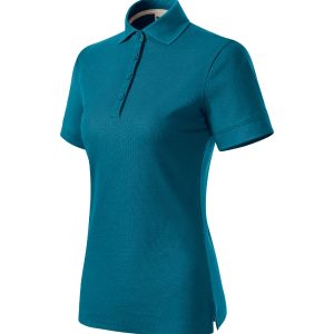Prime (GOTS) X35 - Tricou polo pentru damă albastru petrol